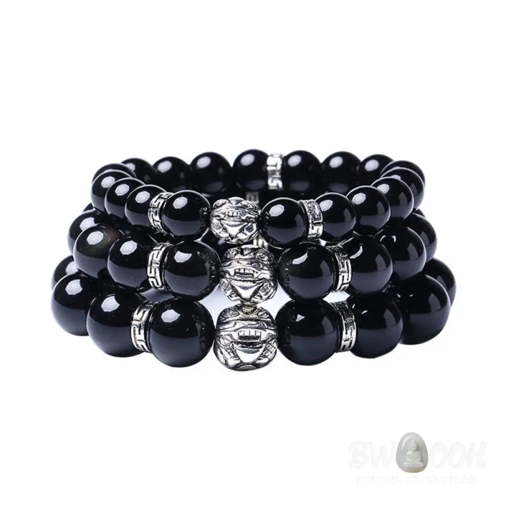 BWOOOH FengShui Natural Rainbow Obsidian PiXiu Blessing Bracelet | spiritual healing bracelet