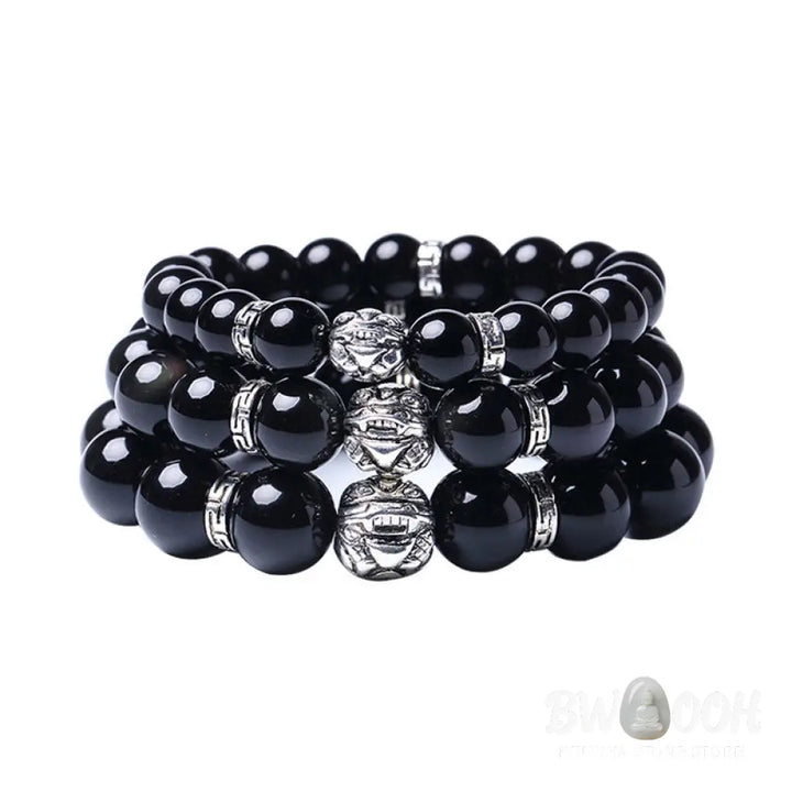 BWOOOH FengShui Natural Rainbow Obsidian PiXiu Blessing Bracelet | spiritual healing bracelet