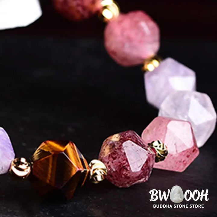 BWOOOH FengShui PiXiu Amethyst Luck Bracelet | natural stone spiritual bracelet for healing and mindful living
