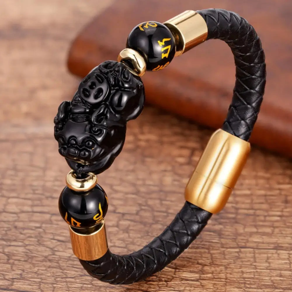 BWOOOH FengShui Tiger Eye Pixiu Bracelet | natural stone spiritual bracelet for healing and mindful living
