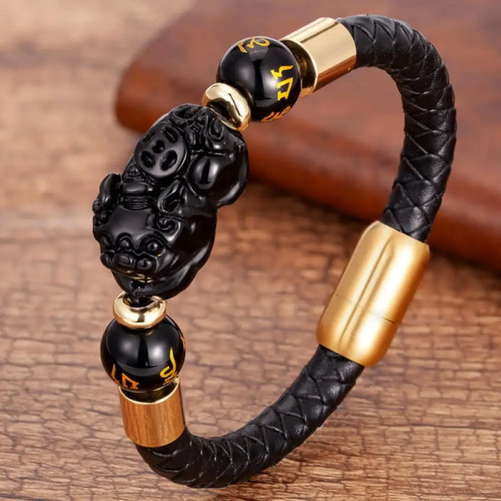 BWOOOH FengShui Tiger Eye Pixiu Bracelet | natural stone spiritual bracelet for healing and mindful living