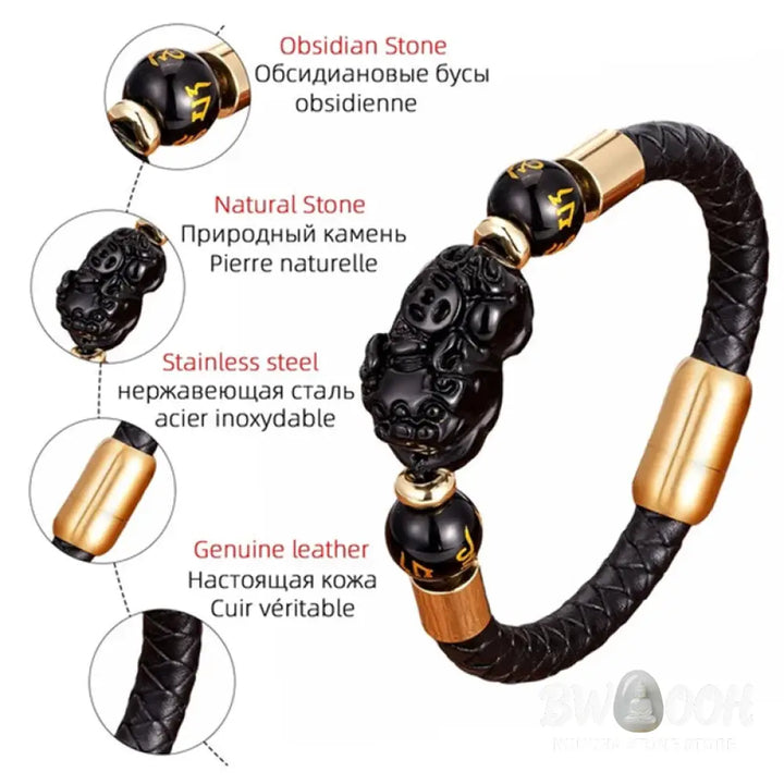 BWOOOH FengShui Tiger Eye Pixiu Bracelet | natural stone spiritual bracelet for healing and mindful living
