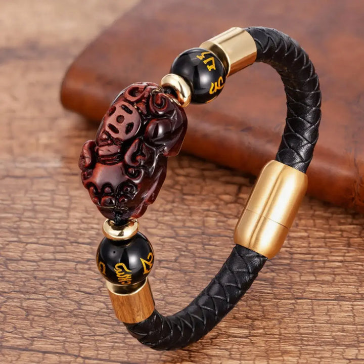 BWOOOH FengShui Tiger Eye Pixiu Bracelet | natural stone spiritual bracelet for healing and mindful living