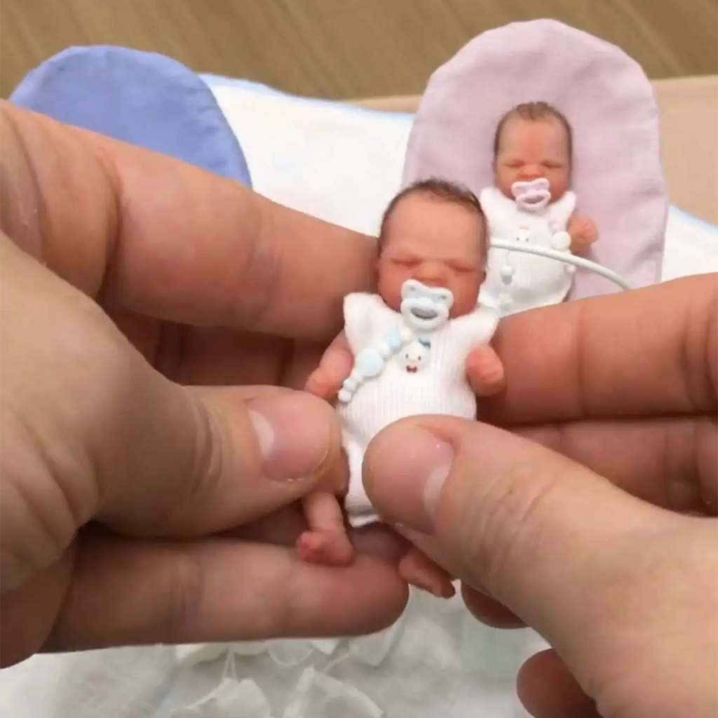 3 Inches Mini Flexible Full Body Platinum Silicone Baby Bendable Reborn Doll Girl