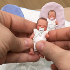 3 Inches Mini Flexible Full Body Platinum Silicone Baby Bendable Reborn Doll Girl