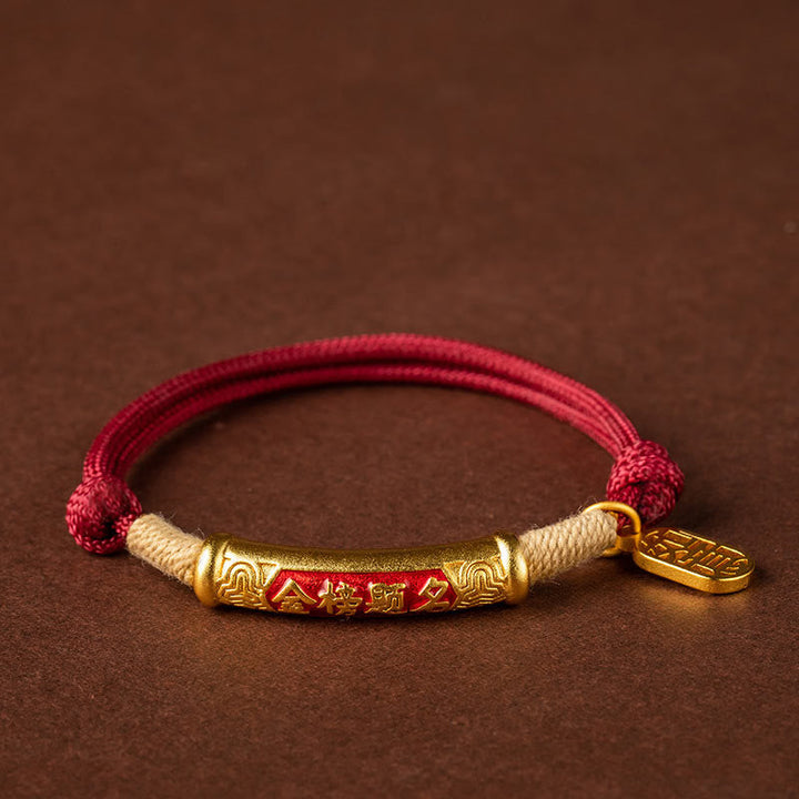 BWOOOH 999 Sterling Silver Tibet Handmade Om Mani Padme Hum Fu Character TopRank Character Luck Braided Bracelet