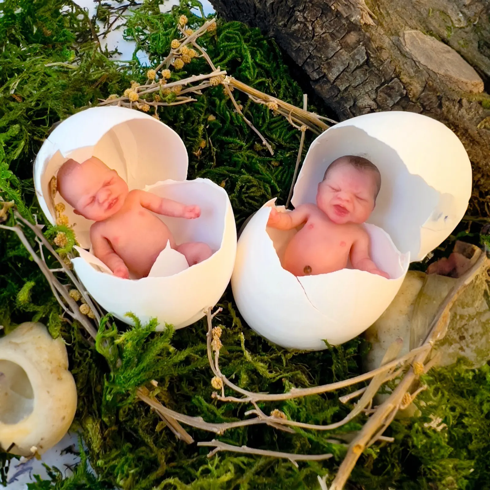 3 Inches Mini Reborn Full Soft Solid Silicone Baby Doll Girl with Posable & Flexible Limbs That Just Like A Real Baby