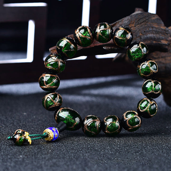 BWOOOH Tibetan Dragon Vein Agate Healing Bracelet  -  Dragon Tibetan bracelet for spiritual healing and mindful living