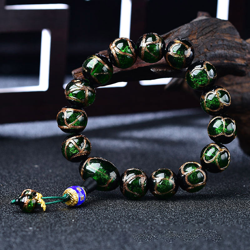 BWOOOH Tibetan Dragon Vein Agate Healing Bracelet  -  Dragon Tibetan bracelet for spiritual healing and mindful living