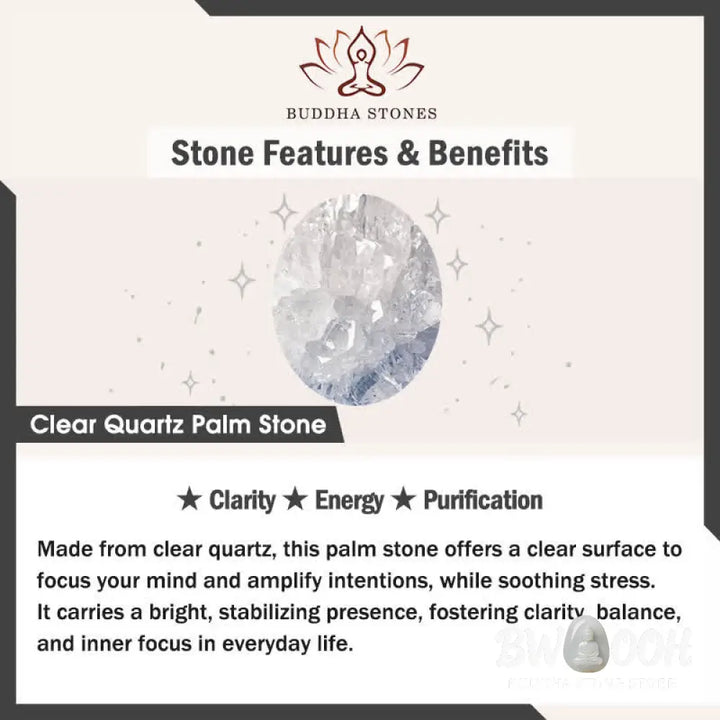 FREE Today: Clarity and Energy Hope All Is Well With You Natural Clear Quartz White Crystal Palm Stone Crystal Decor