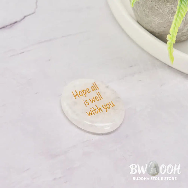 FREE Today: Clarity and Energy Hope All Is Well With You Natural Clear Quartz White Crystal Palm Stone Crystal Decor