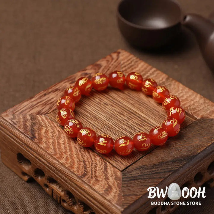 FREE Today: Open The Mind Tibet White Crystal Black Onyx Om Mani Padme Hum Meditation Bracelet - FREE