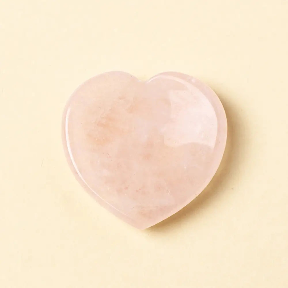 FREE Today: Positive and Motivation Heart Worry Stone Opal Rose Quartz Crystal Decor 4*4*0.7cm - Natural Rose