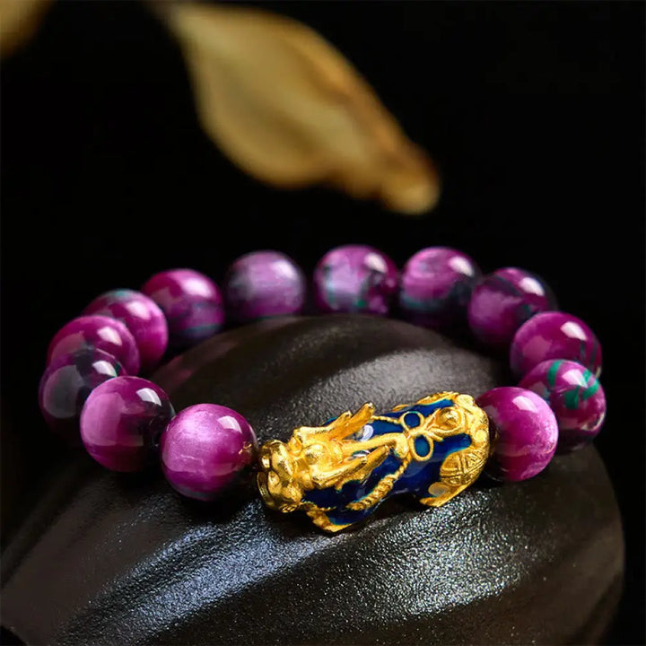 FREE Today: Prosperity and Healing Colorful Sea Willow Color Change PiXiu Bracelet - Purple Sea Willow(Wrist
