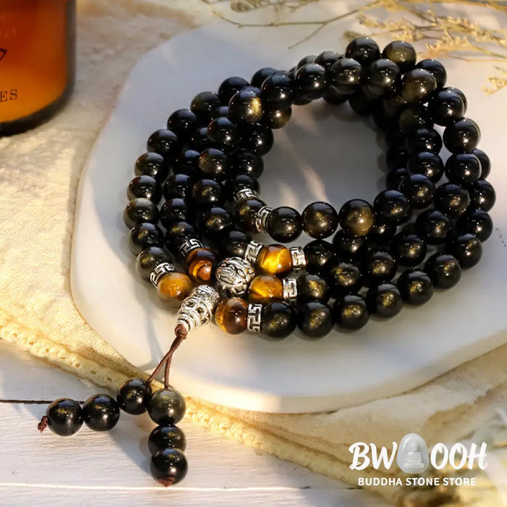 Golden Obsidian Energy Bracelet Necklace - BWOOOH - Bracelet
