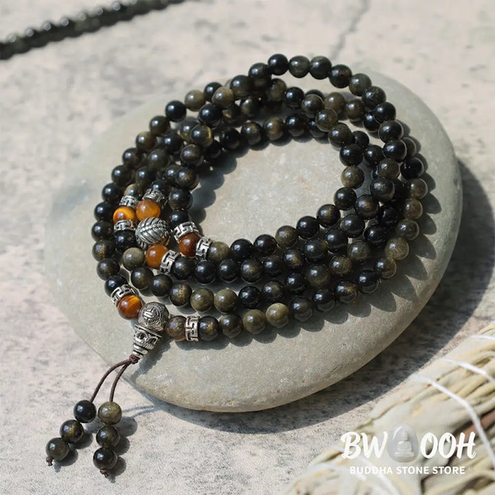 Golden Obsidian Energy Bracelet Necklace - BWOOOH - Bracelet