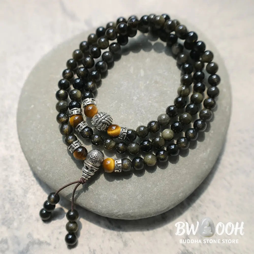 Golden Obsidian Energy Bracelet Necklace - BWOOOH - Bracelet