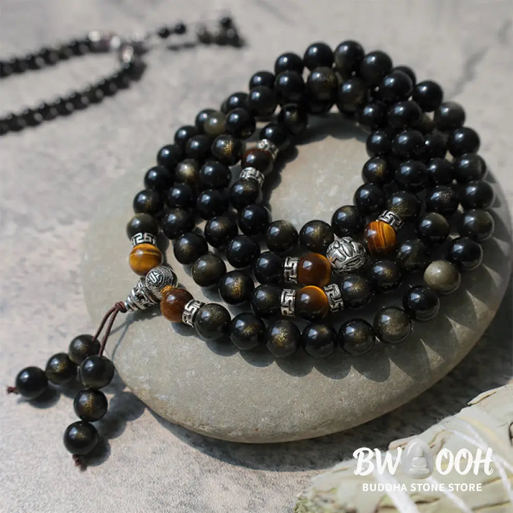 Golden Obsidian Energy Bracelet Necklace - BWOOOH - Bracelet