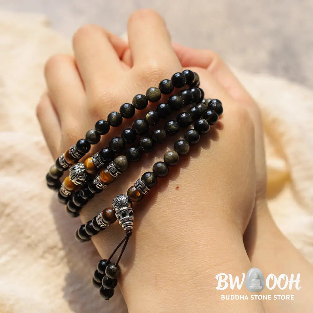 Golden Obsidian Energy Bracelet Necklace - BWOOOH - Bracelet