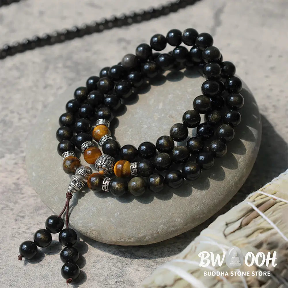 Golden Obsidian Energy Bracelet Necklace - BWOOOH - Bracelet