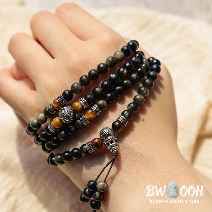 Golden Obsidian Energy Bracelet Necklace - BWOOOH - Bracelet