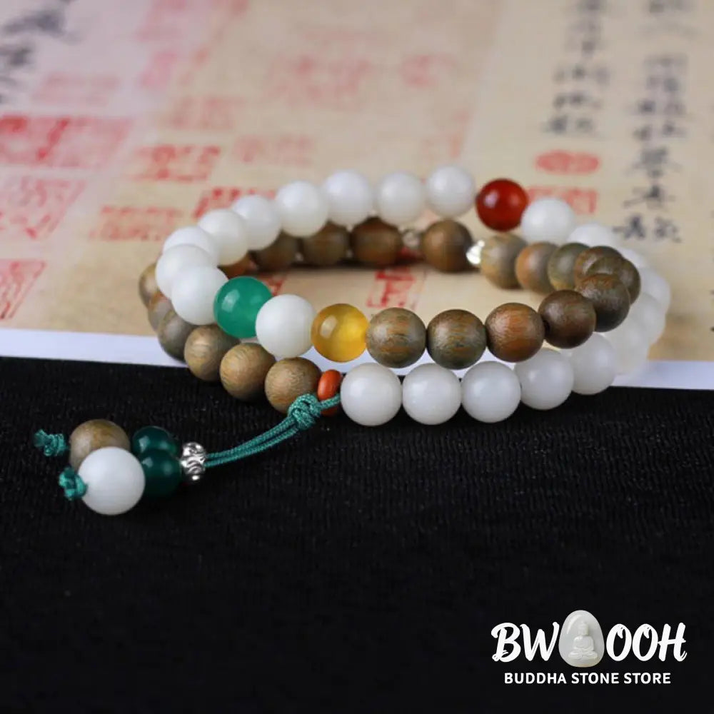 Green Sandalwood Bodhi Seed Wake Up Luck Bracelet - BWOOOH - 8mm - Bracelet