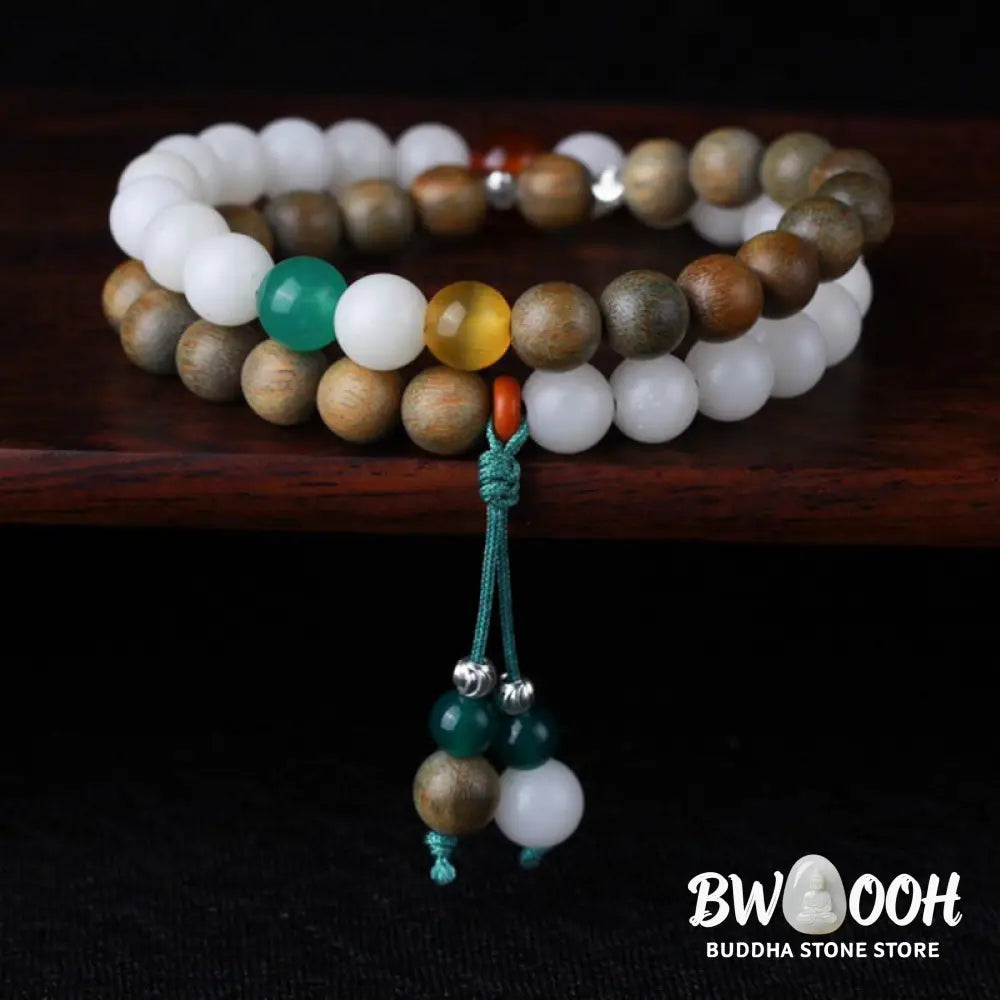 Green Sandalwood Bodhi Seed Wake Up Luck Bracelet - BWOOOH - 8mm - Bracelet