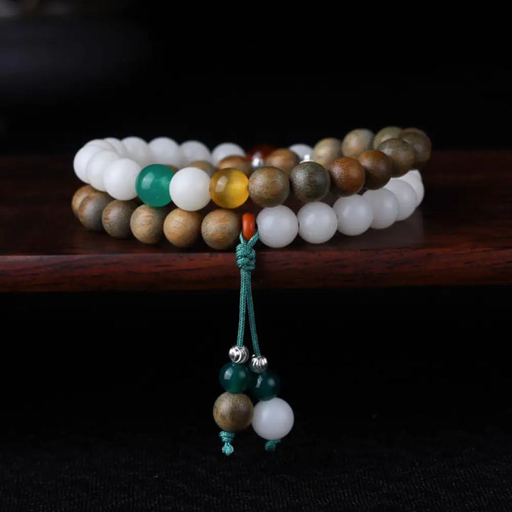 Green Sandalwood Bodhi Seed Wake Up Luck Bracelet - BWOOOH - 8mm - Bracelet