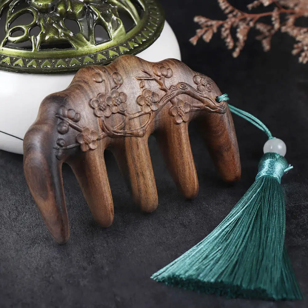 BWOOOH Green Sandalwood Plum Blossom Flowers Lotus Koi Fi