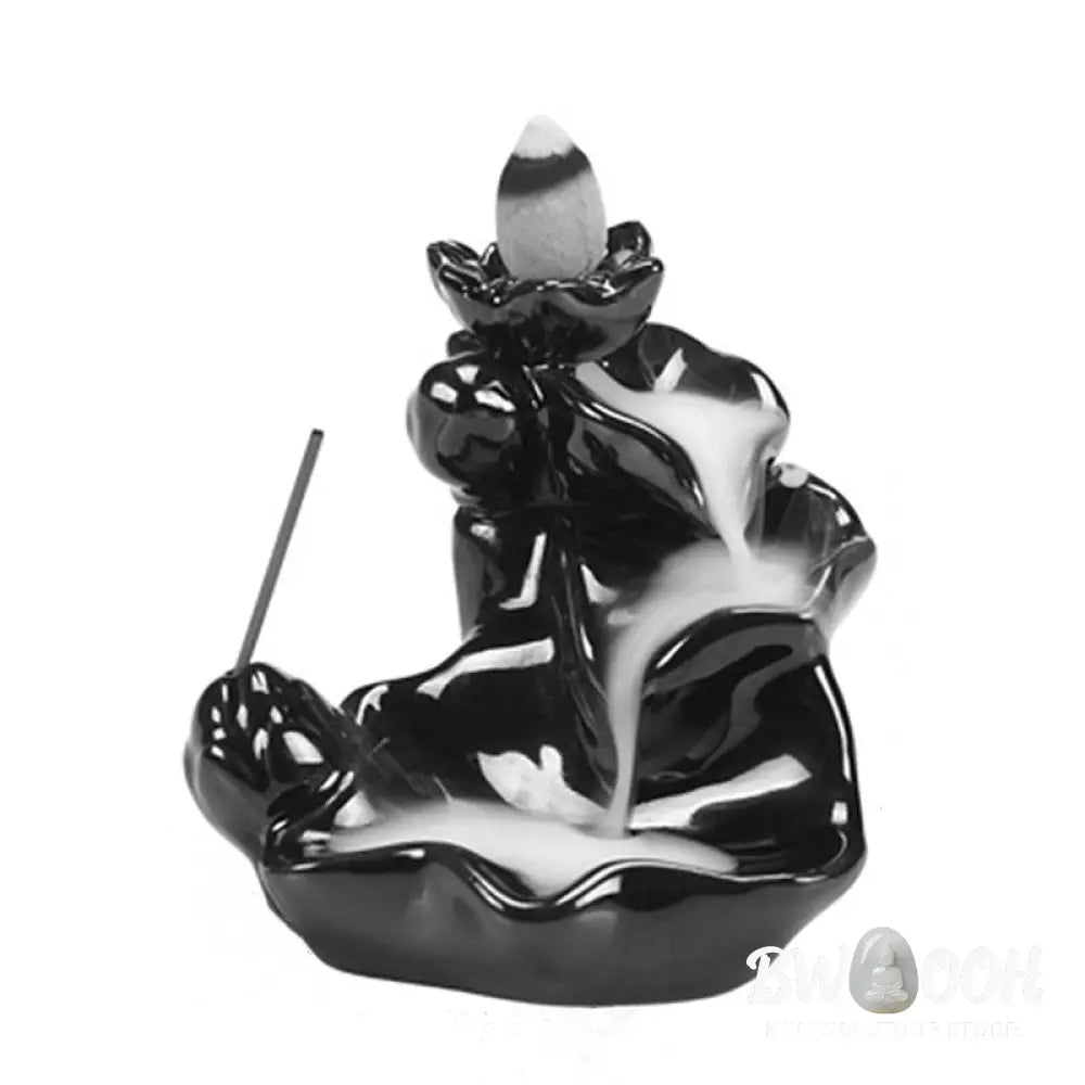 Handcrafted Waterfall Incense Holder Backflow Cone Ceramic Burner - Ceramic - Incense Burner