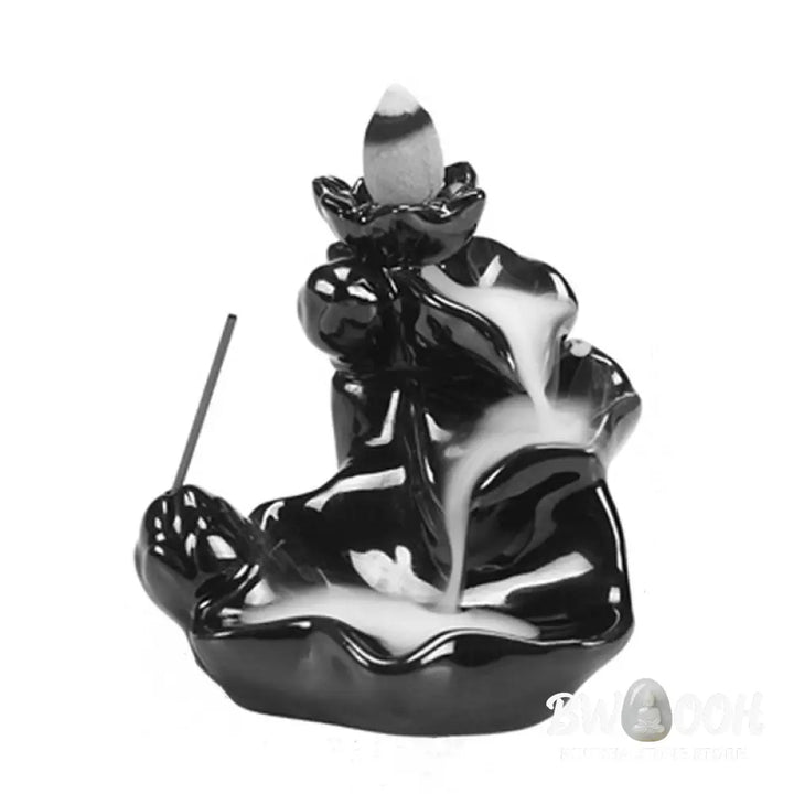 Handcrafted Waterfall Incense Holder Backflow Cone Ceramic Burner - Ceramic - Incense Burner