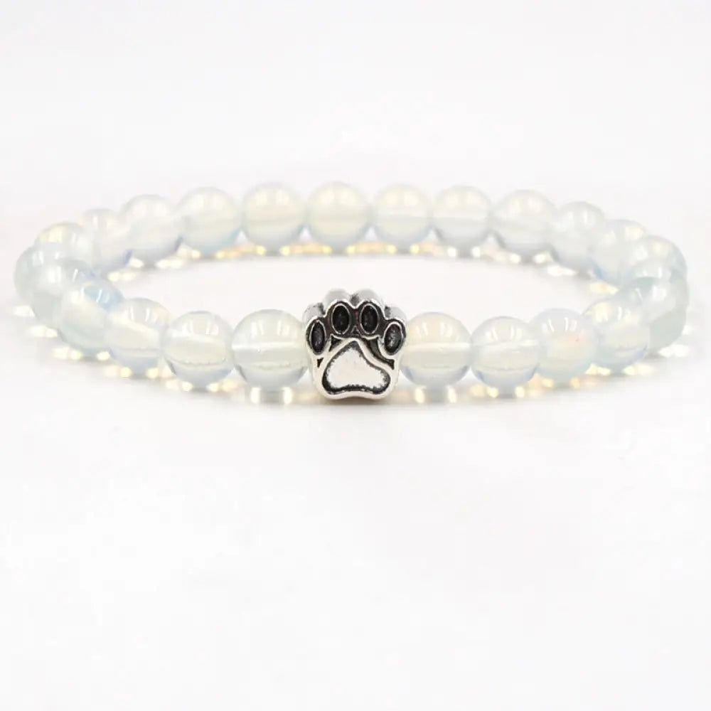 Indian Agate Green Agate Dog Paw Positive Calm Bracelet - BWOOOH - Opal (Love ♥ Success) - Bracelet