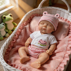 "Pink and Chubby" 12-inch Healing Rebirth Doll - Medical-grade Silicone, Realistic Mouth Movement