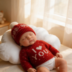 Luna Mae 12-inch All-Silicone Rebirth Sleeping Doll - Super Soft Washable Realistic Baby Toy