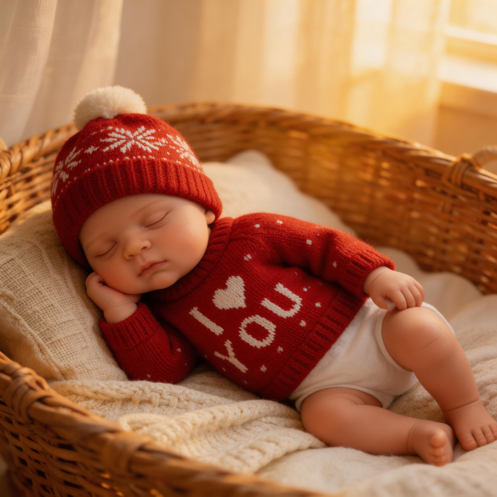 Luna Mae 12-inch All-Silicone Rebirth Sleeping Doll - Super Soft Washable Realistic Baby Toy