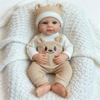 Washable All-Solid Silicone Rebirth Doll - 12-inch Gentle Angel Olivia