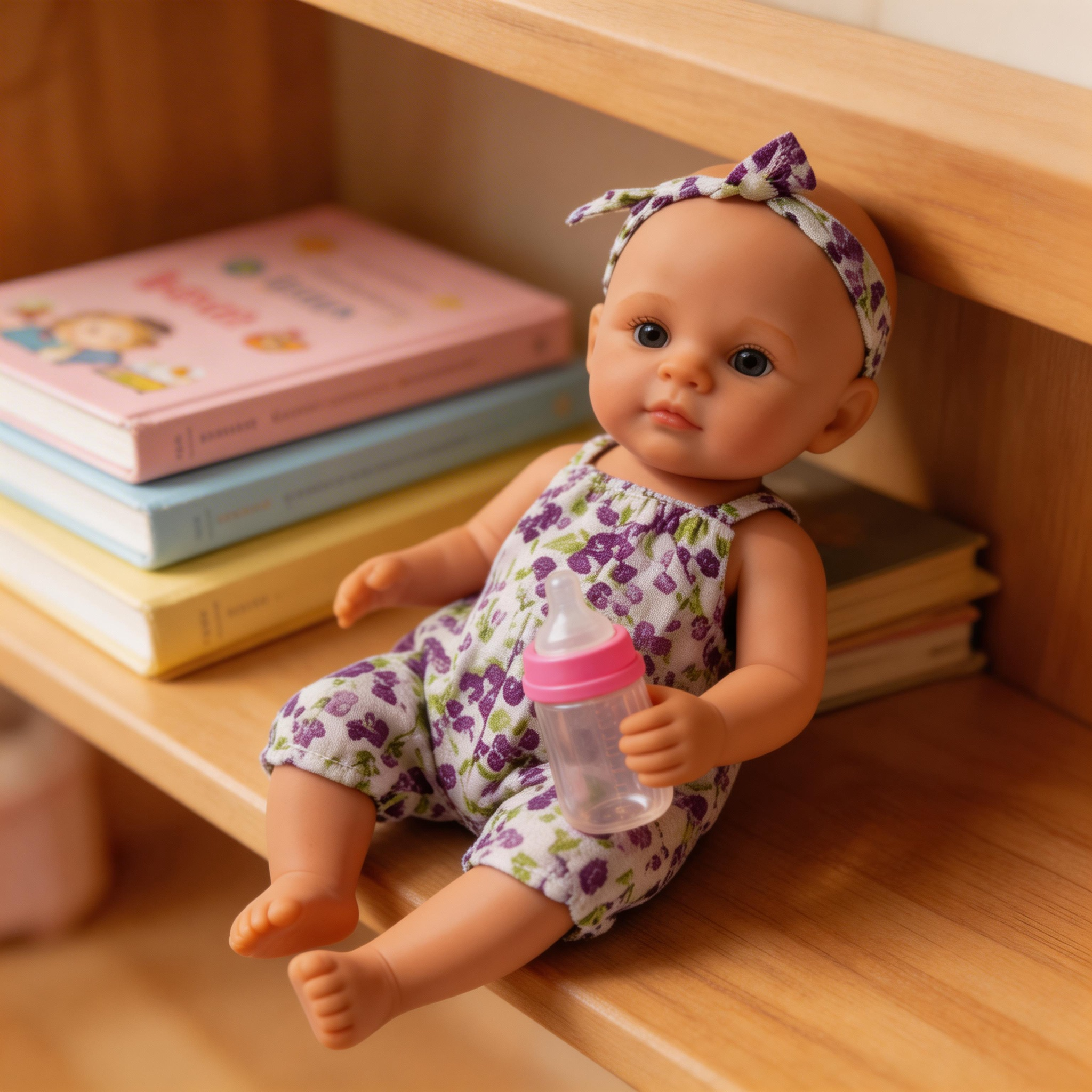 SilkyDream 12-inch All-Silicone Rebirth Doll - Washable, Flexible Limbs, Taiwanese Acrylic Realistic Sleeping Eyes, 1kg Realistic Touch Comforting Doll