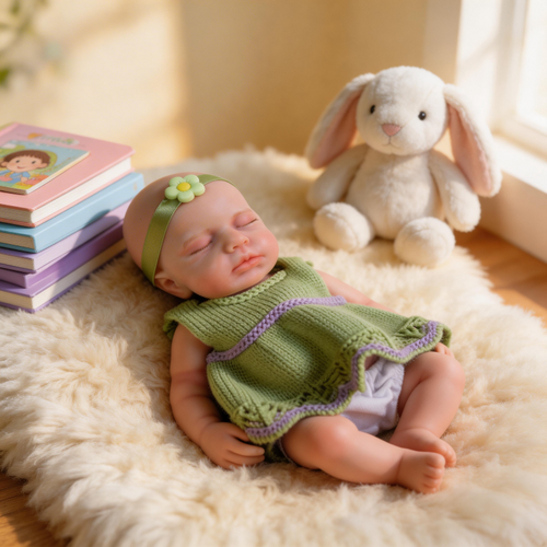 12-inch Rebirth Doll Emma - All Silicone Material, Taiwanese Acrylic Eyes, Realistic Baby Experience