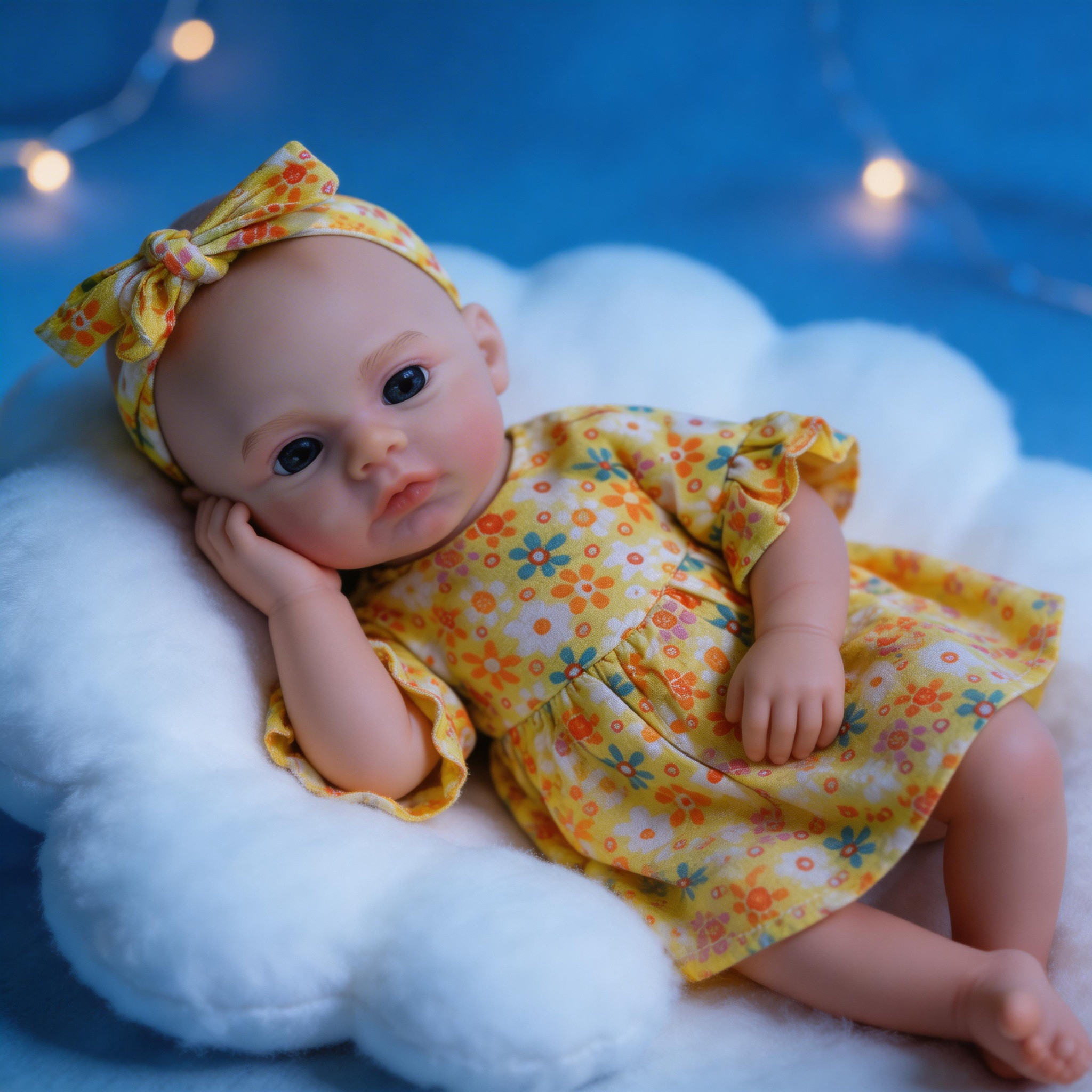 NurtureBaby 12-inch All-Silicone Rebirth Comfort Doll - Washable, bouncy limbs, Taiwanese acrylic lively sleeping eyes, 1kg realistic touch-sensitive early childhood education toy