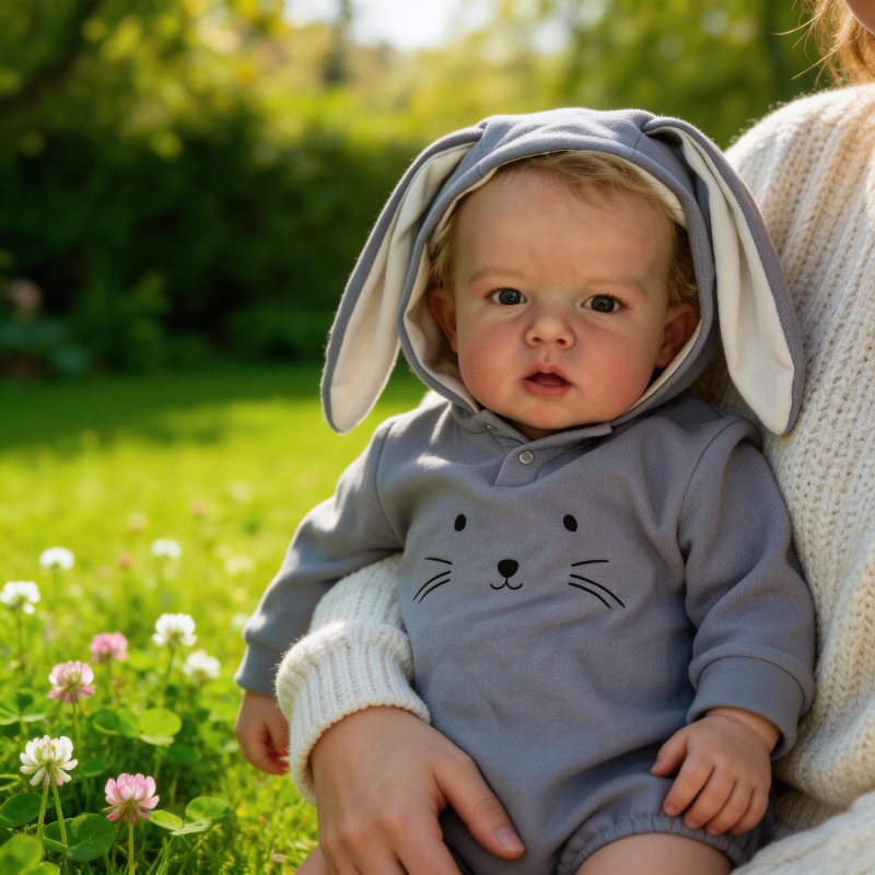 Emma Grace 27-inch High-End Acrylic Eye Rebirth Doll - Soft Silicone Limbs, Can Sit or Lie, Realistic Baby Experience