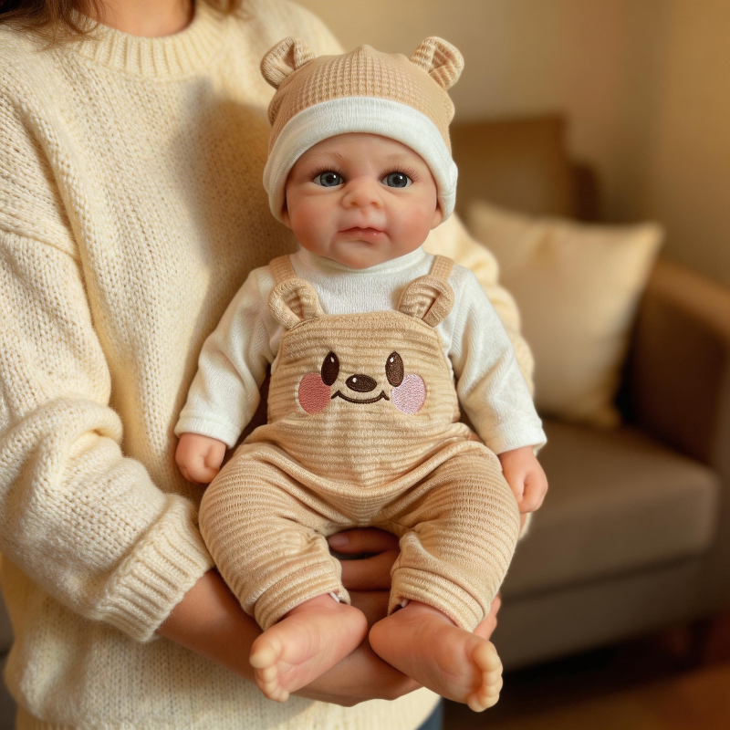 Washable All-Solid Silicone Rebirth Doll - 12-inch Gentle Angel Olivia