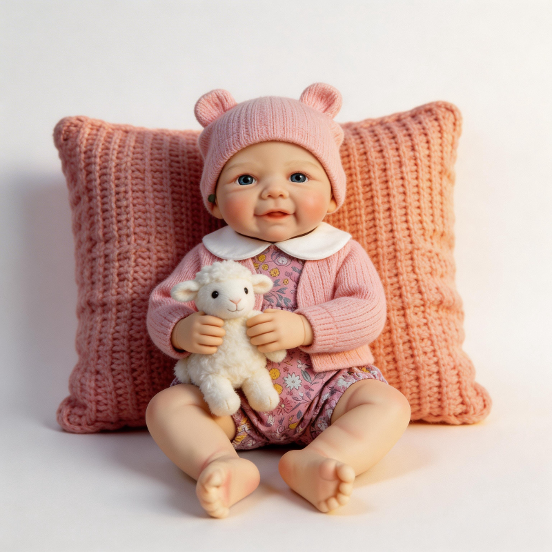 CuddleSoft 12-inch Solid Silicone Reborn Baby - Bathable, Stretchable Limbs, Realistic Eye Material, 1000g, Lifelike Texture Companion Doll