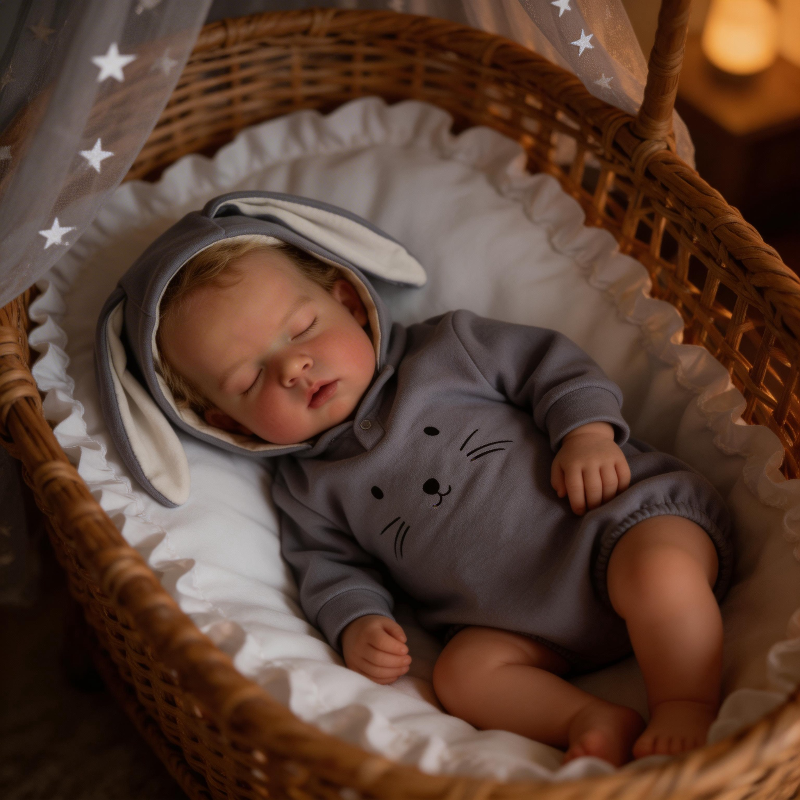 Emma Grace 27-inch High-End Acrylic Eye Rebirth Doll - Soft Silicone Limbs, Can Sit or Lie, Realistic Baby Experience