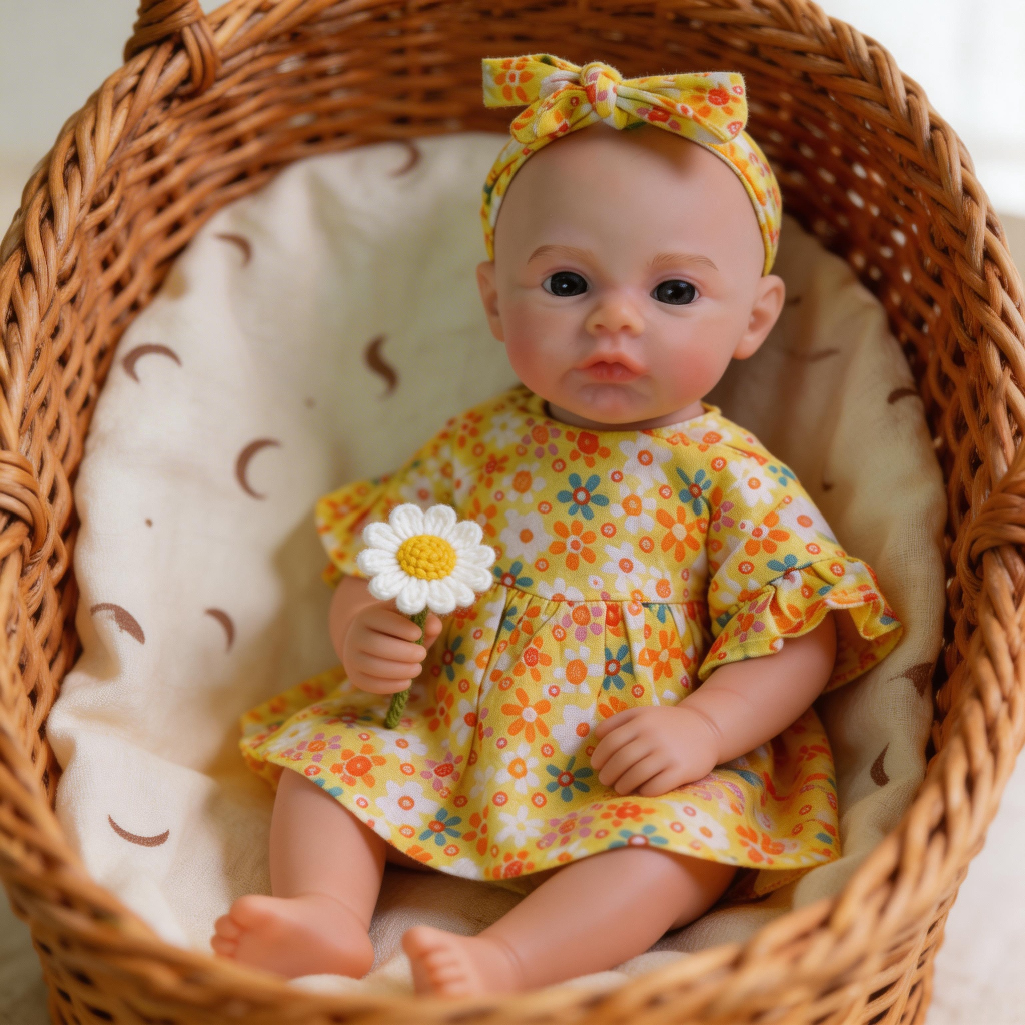 NurtureBaby 12-inch All-Silicone Rebirth Comfort Doll - Washable, bouncy limbs, Taiwanese acrylic lively sleeping eyes, 1kg realistic touch-sensitive early childhood education toy