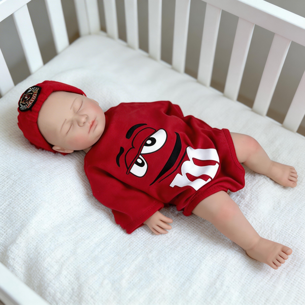 Emma 20-inch Solid Silicone Rebirth Doll: Ultra-realistic Touch, Water-safe Simulation Baby