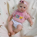Chloe 12-inch Silicone Realistic Rebirth Doll, Water-safe, with Stretchable Limbs and Soft Touch, a Companion Toy