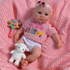Chloe 12-inch Silicone Realistic Rebirth Doll, Water-safe, with Stretchable Limbs and Soft Touch, a Companion Toy