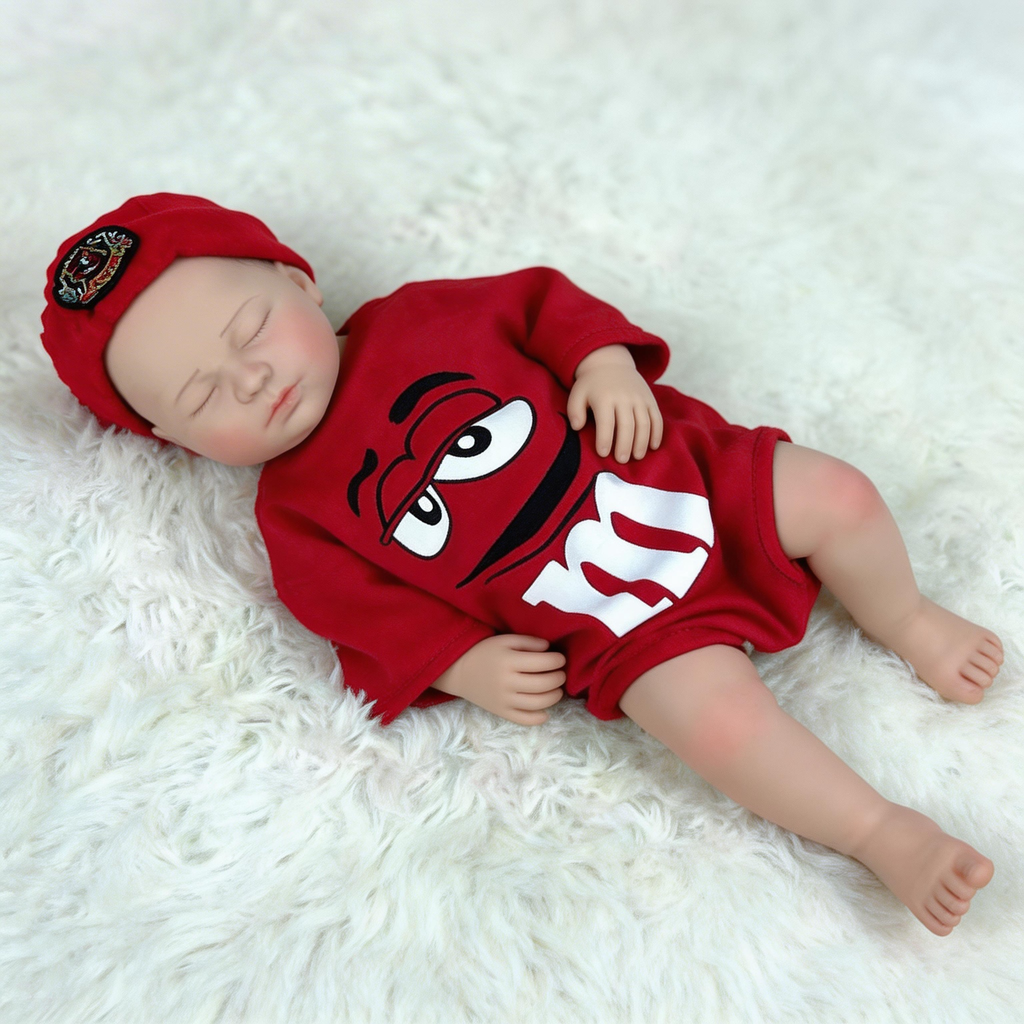 Emma 20-inch Solid Silicone Rebirth Doll: Ultra-realistic Touch, Water-safe Simulation Baby