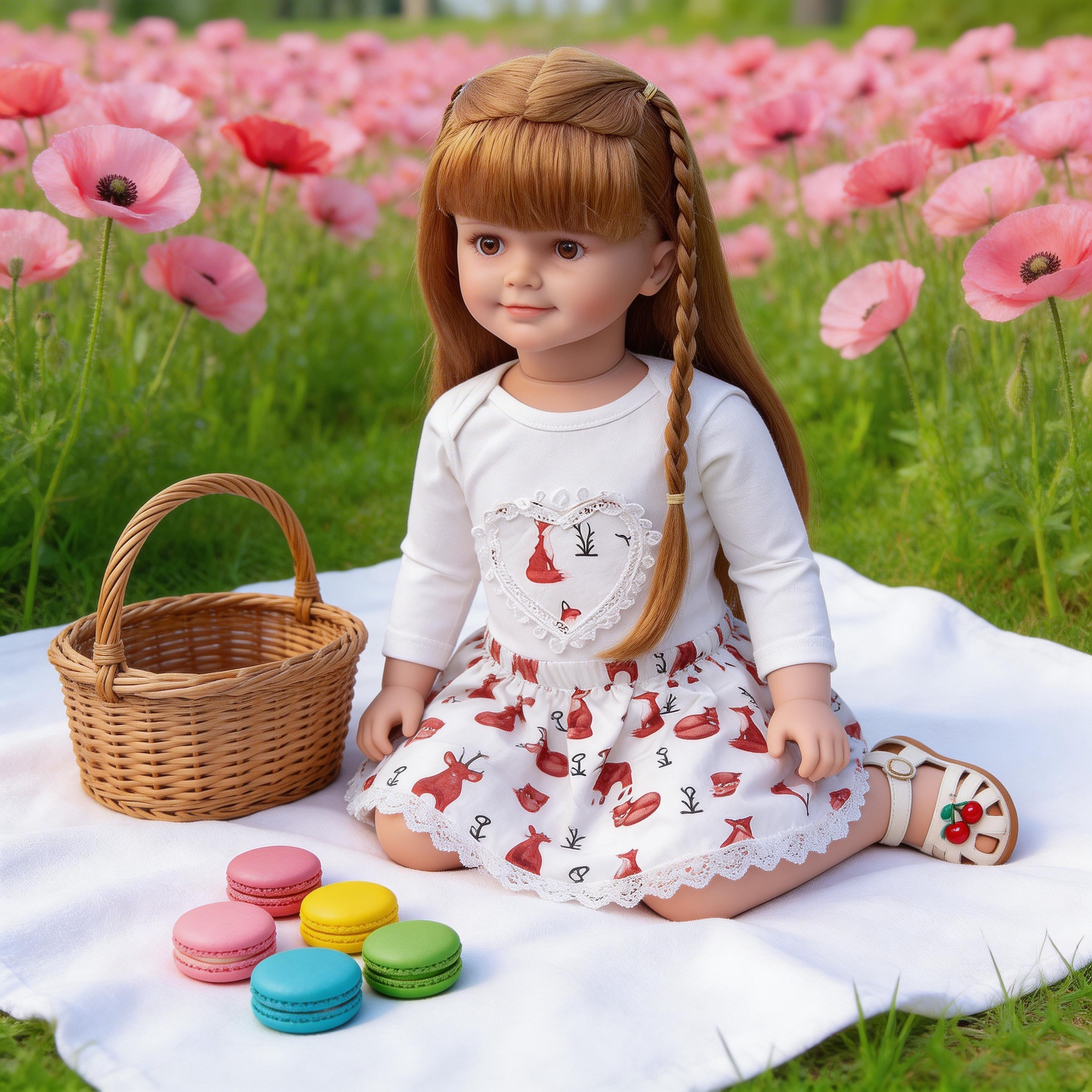 32-inch All-Silicone Rebirth Doll - Cute Emma Style, Full Body Soft Silicone, Movable, Water-Cleanable, Realistic Baby Companion Toy