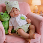 Mia 12-inch Pure Silicone Rebirth Baby Doll, Solid Body, Bathable, Realistic Newborn Shape, Collectible Doll